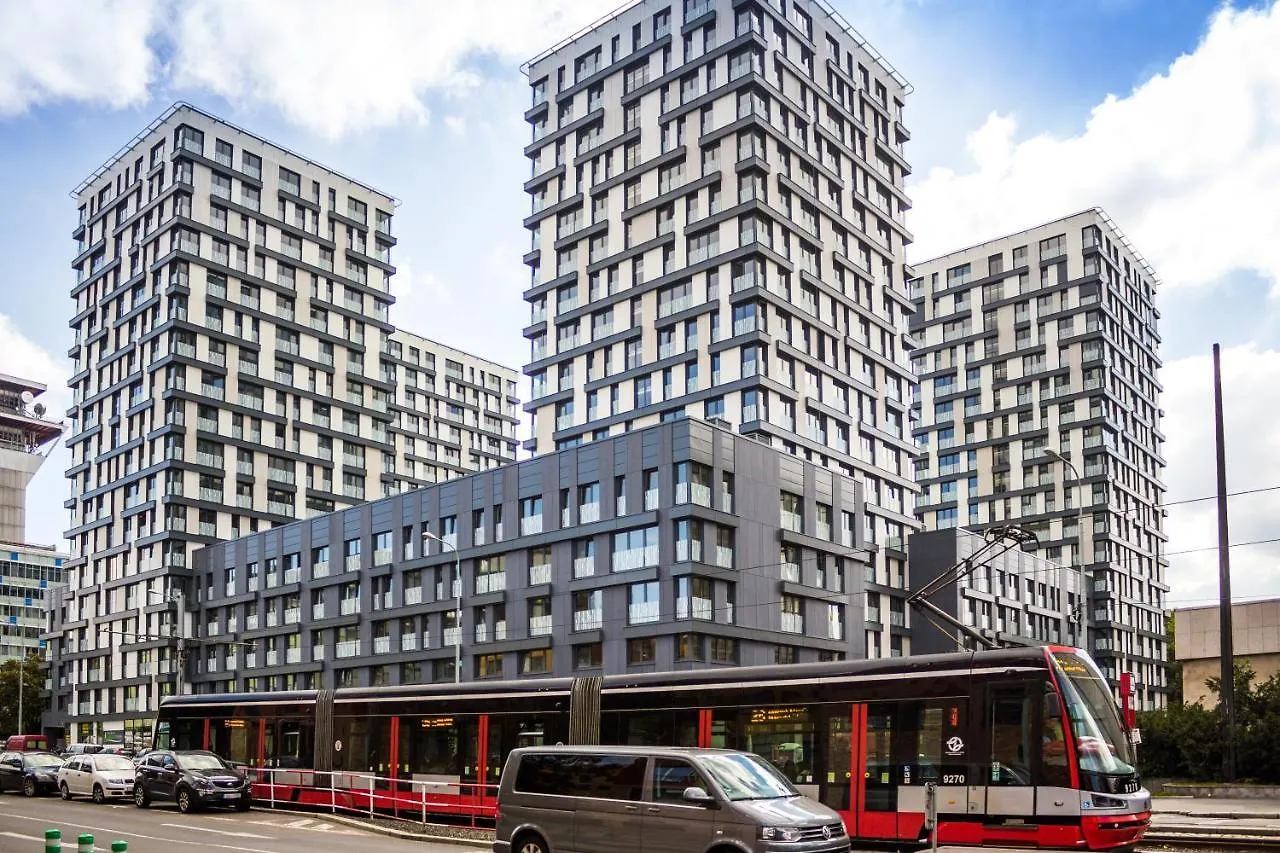 Prague Apartment In Residential Tower - Parking