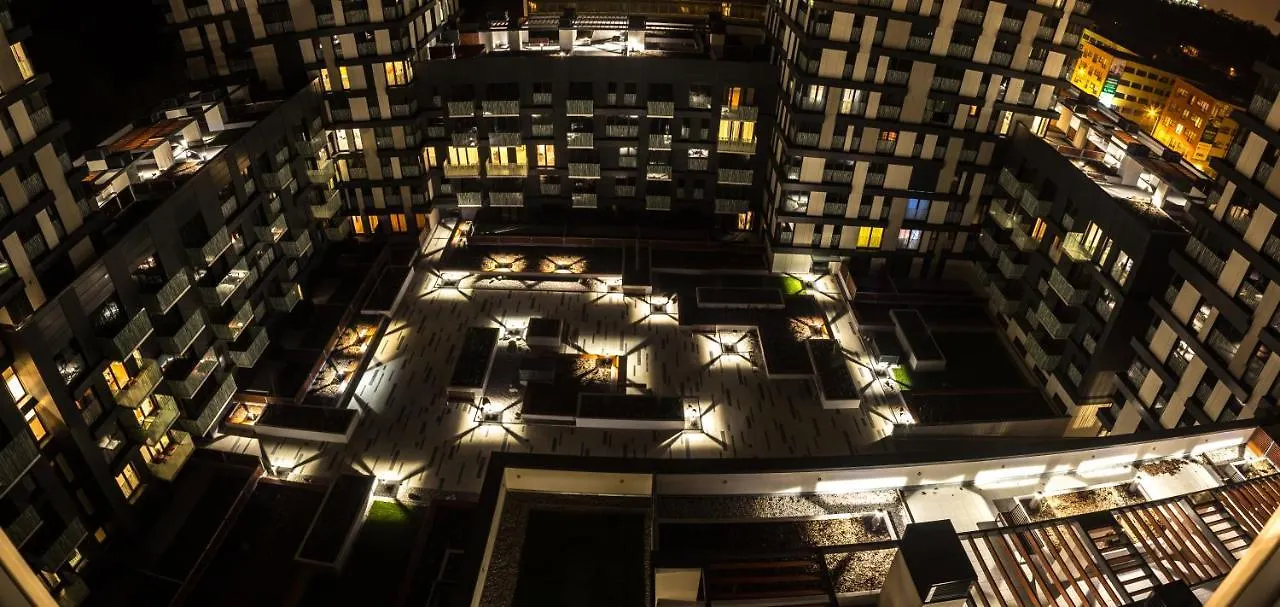 Prague Apartment In Residential Tower - Parking